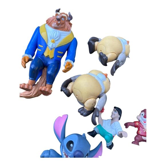 Disney Beauty and the Beast Beast Stitch Lilo & Stitch Etc Mini Figure Lot - Picture 3 of 5